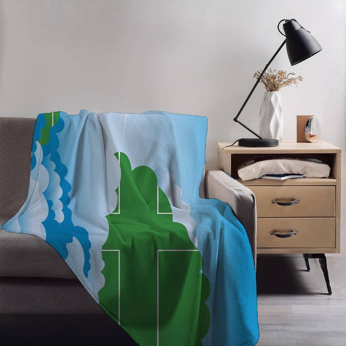 Ladonia Day Clouds Blanket Throw