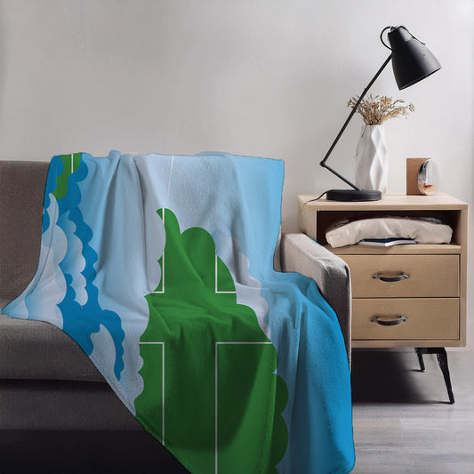 Ladonia Day Clouds Blankets & Throws | Soft Premium Blankets | City Posters Plus