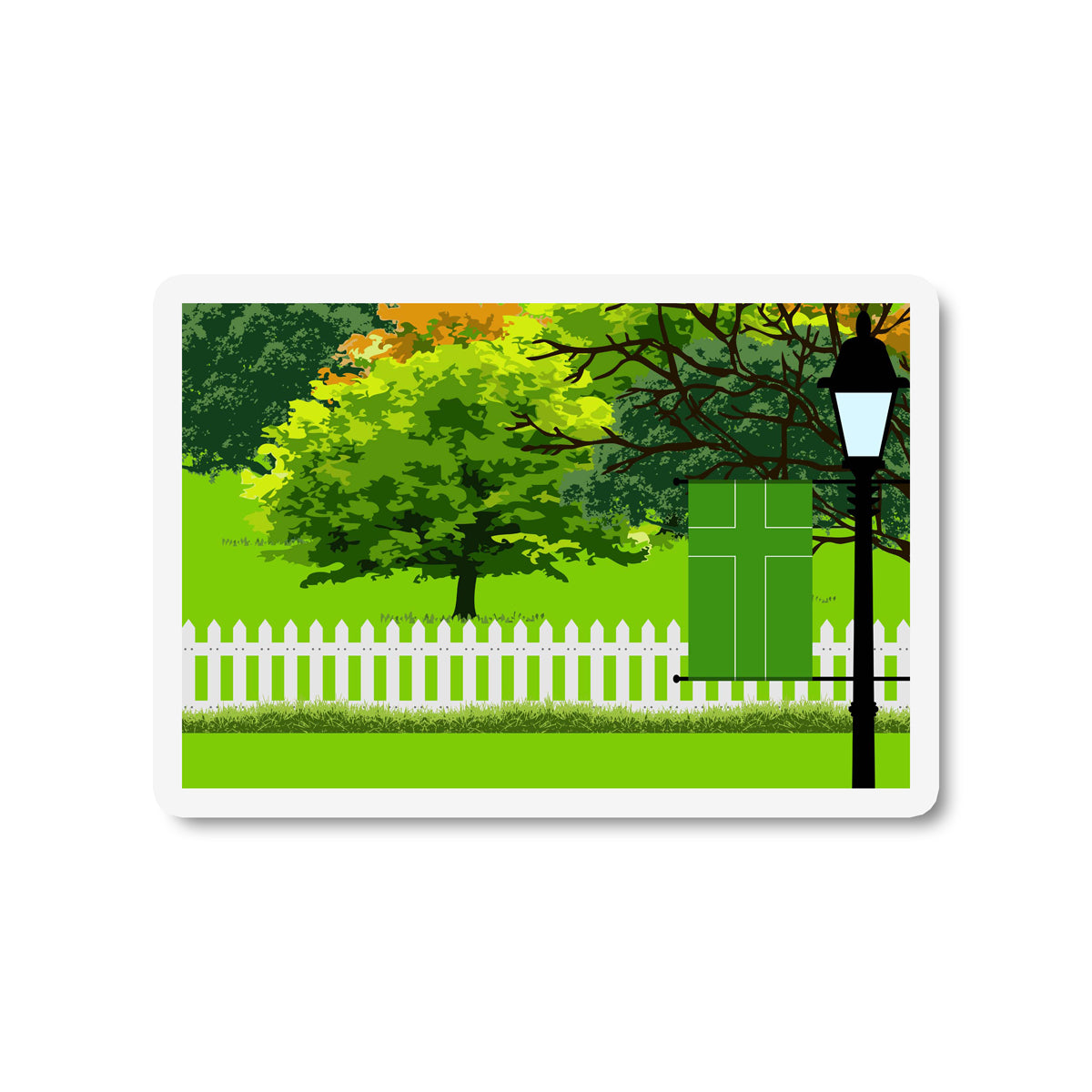 Ladonia Trees Street Lamp Magnet