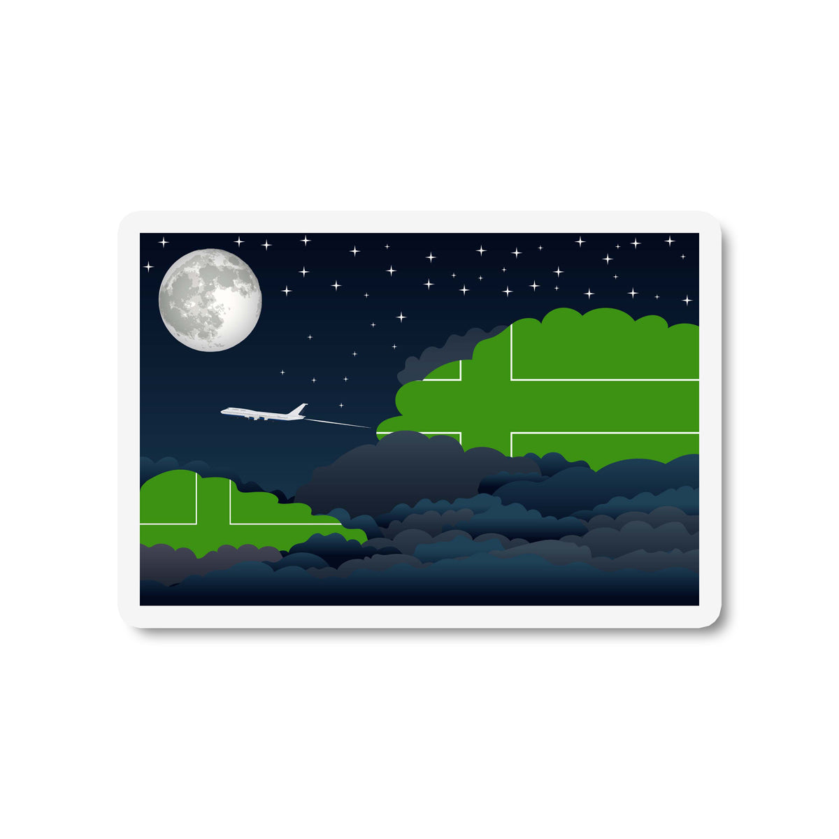 Ladonia Night Clouds Fridge Magnet