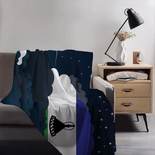 Lesotho Night Clouds Blankets & Throws | Premium Soft Blankets | City Posters Plus