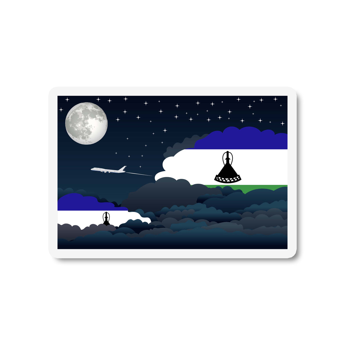 Lesotho Night Clouds Magnet