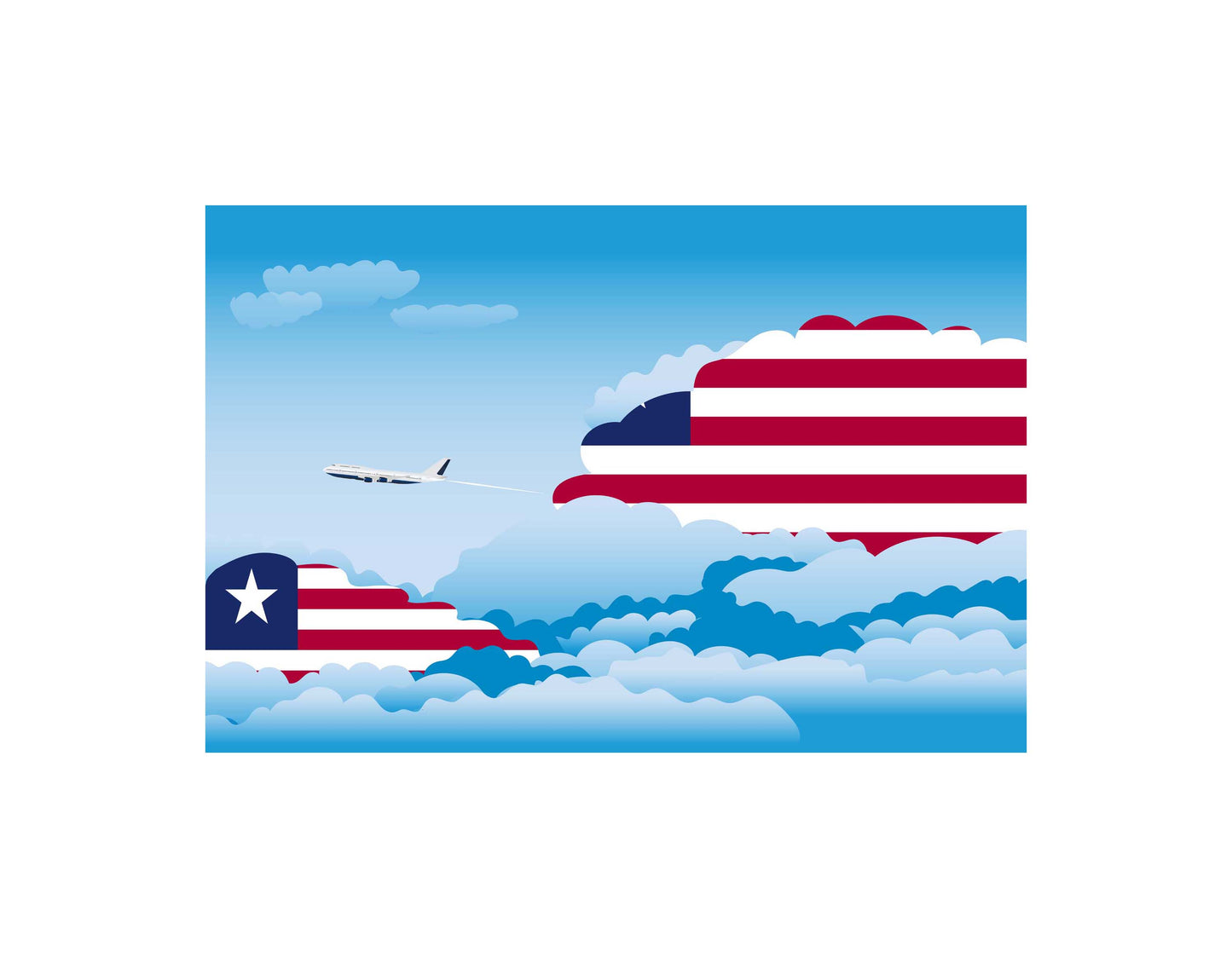 Liberia Day Clouds Blanket Throw