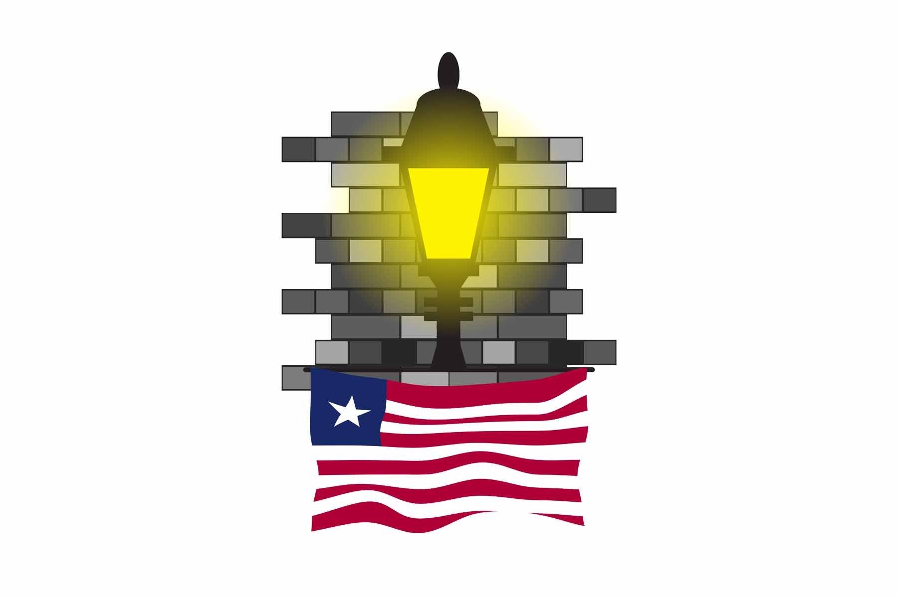 Liberia Street Lamp Bricks Magnet