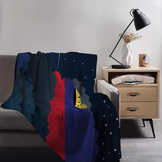 Liechtenstein Night Clouds Blankets & Throws | Premium Soft Blankets | City Posters Plus