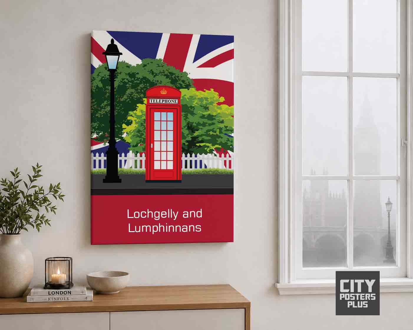Lochgelly and Lumphinnans Red Telephone Box Canvas Wrapped | 360 Images Plus