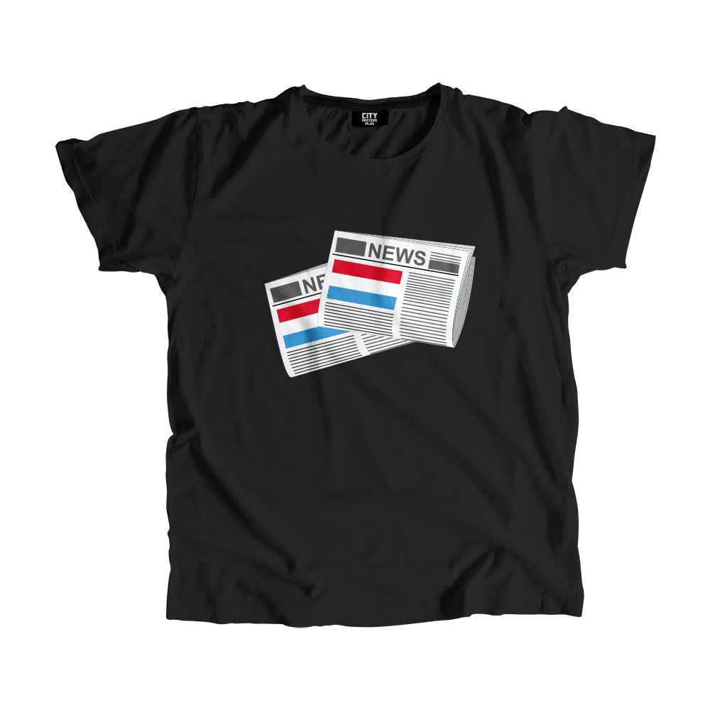 Luxembourg Newspapers Unisex T Shirt