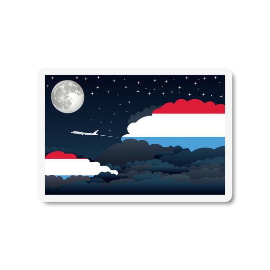 Luxembourg Night Clouds Fridge Magnet
