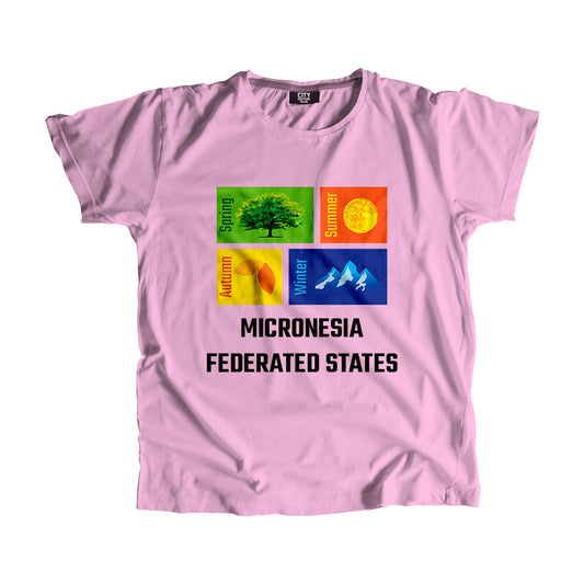 MICRONESIA FEDERATED STATES Seasons Unisex T-Shirt (Liril Green)