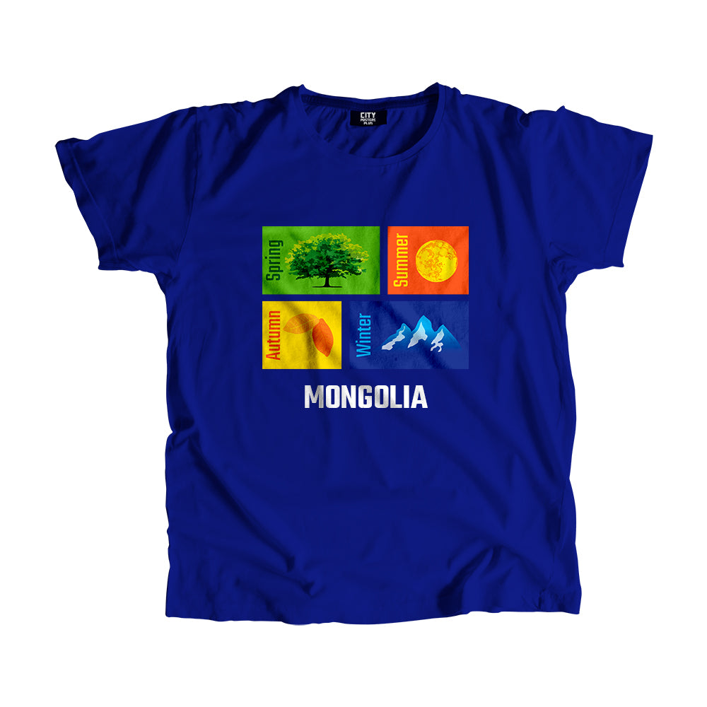 MONGOLIA Seasons Unisex T-Shirt (Royal Blue)