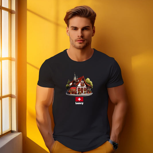 Lancy Men Unisex T-Shirt Switzerland T-Shirt | Swiss Travel Apparel