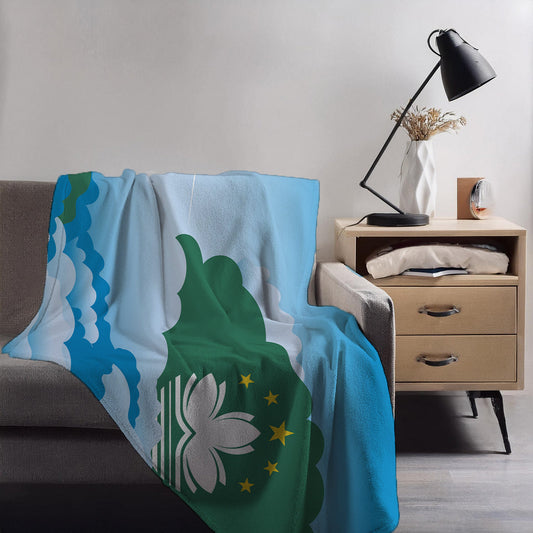 Macau Day Clouds Blankets & Throws | Soft Premium Blankets | City Posters Plus