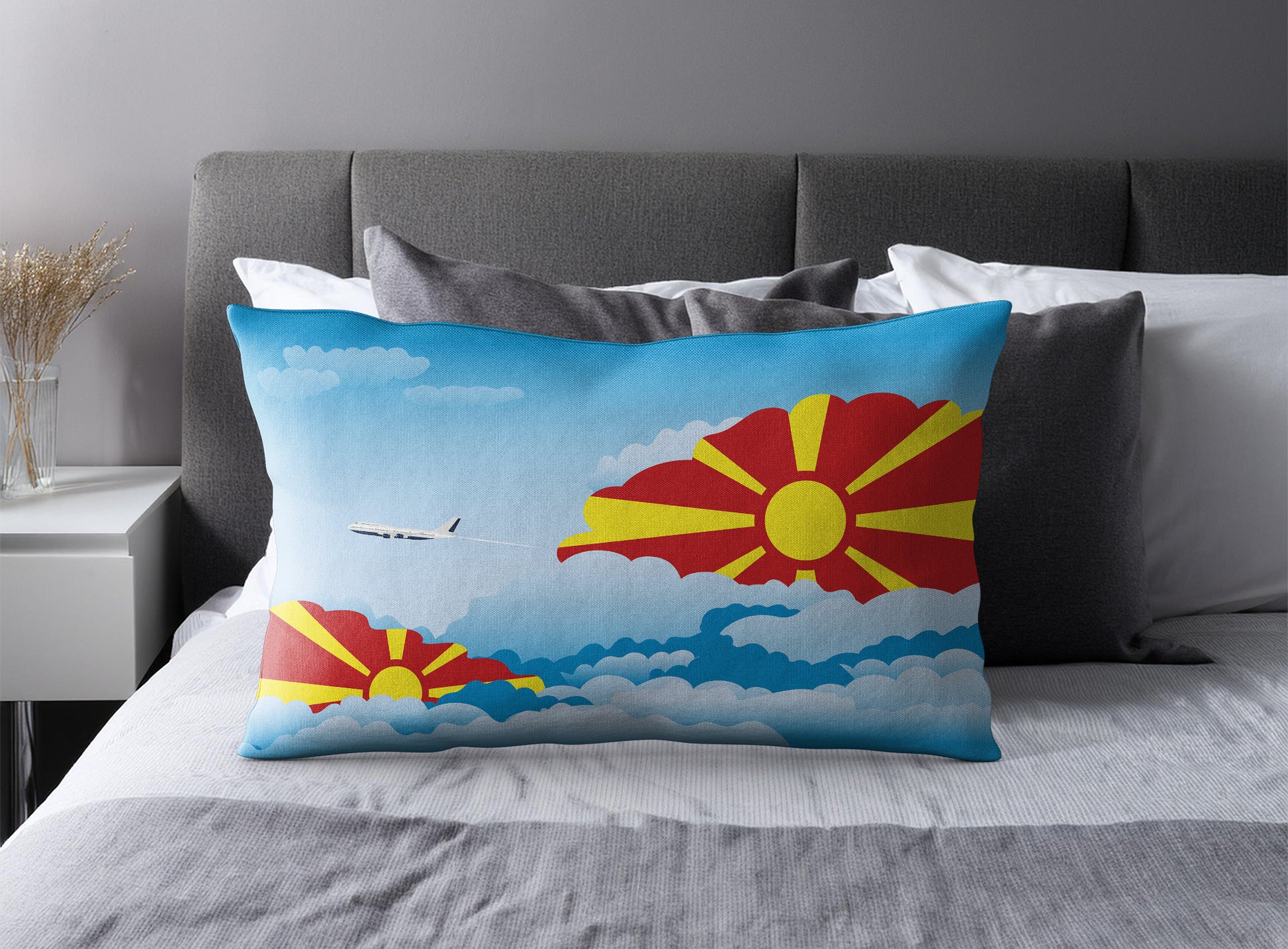 Macedonia Day Clouds Pillow Case