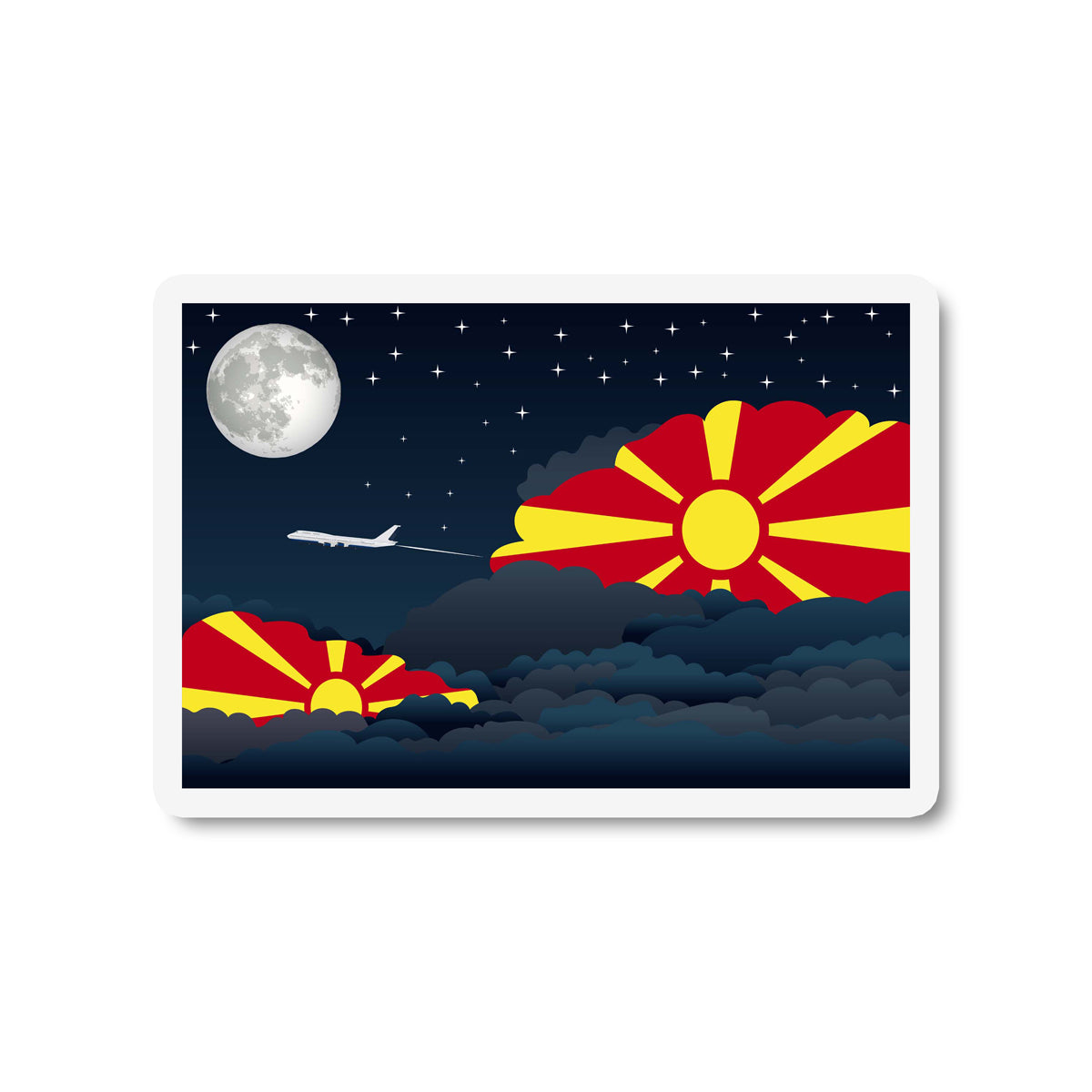 Macedonia Night Clouds Fridge Magnet