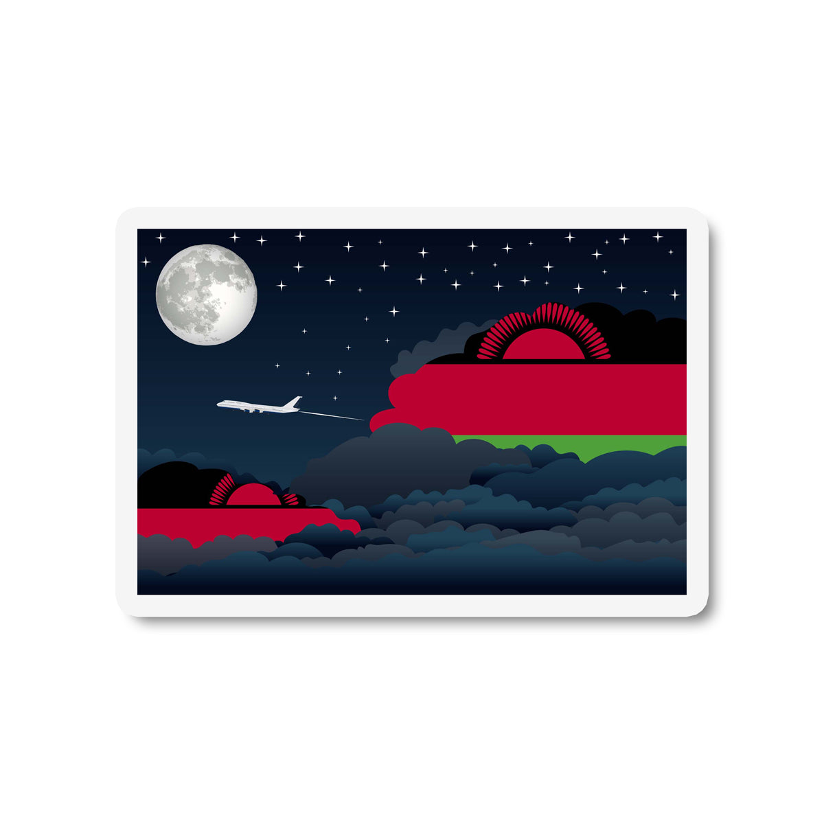 Malawi Night Clouds Fridge Magnet