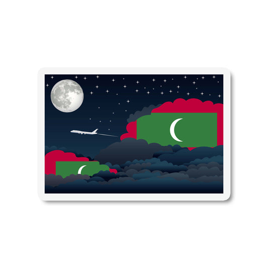 Maldives Night Clouds Fridge Magnet