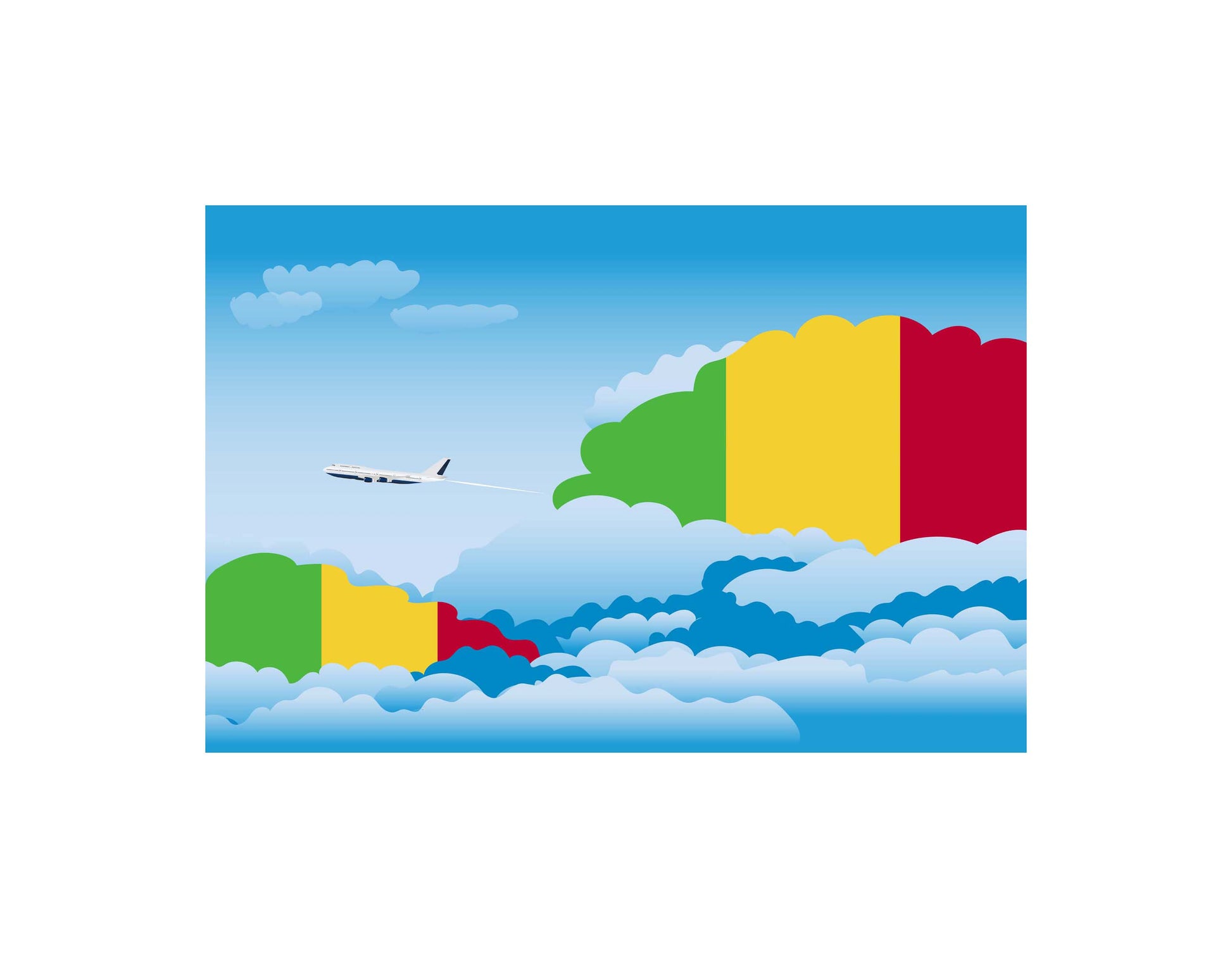 Mali Day Clouds Canvas Print Framed