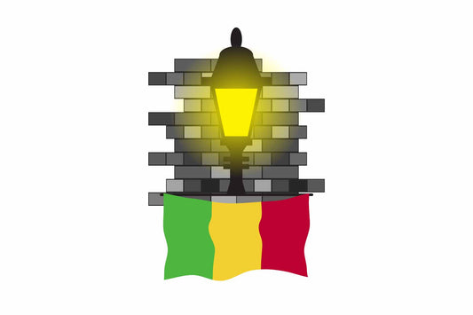 Mali Street Lamp Bricks Fridge Magnet