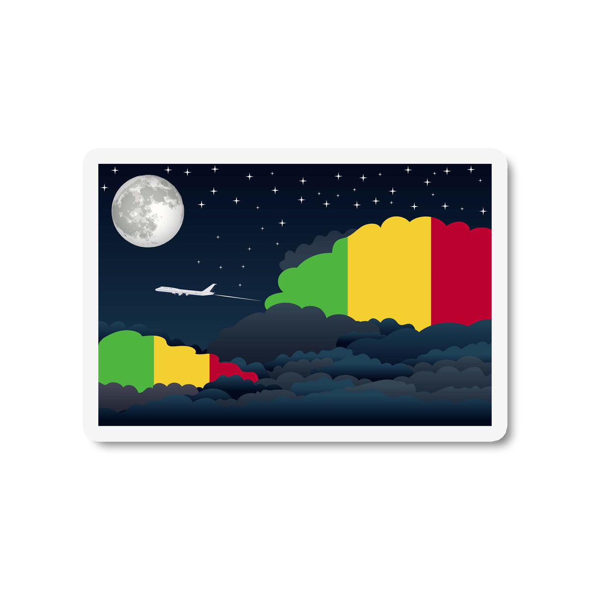 Mali Night Clouds Fridge Magnet