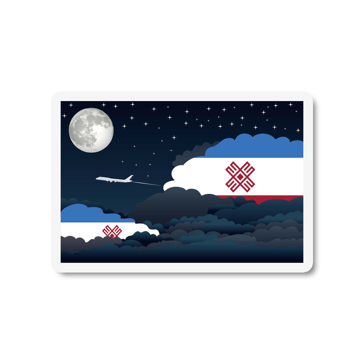 Mari El Night Clouds Magnet