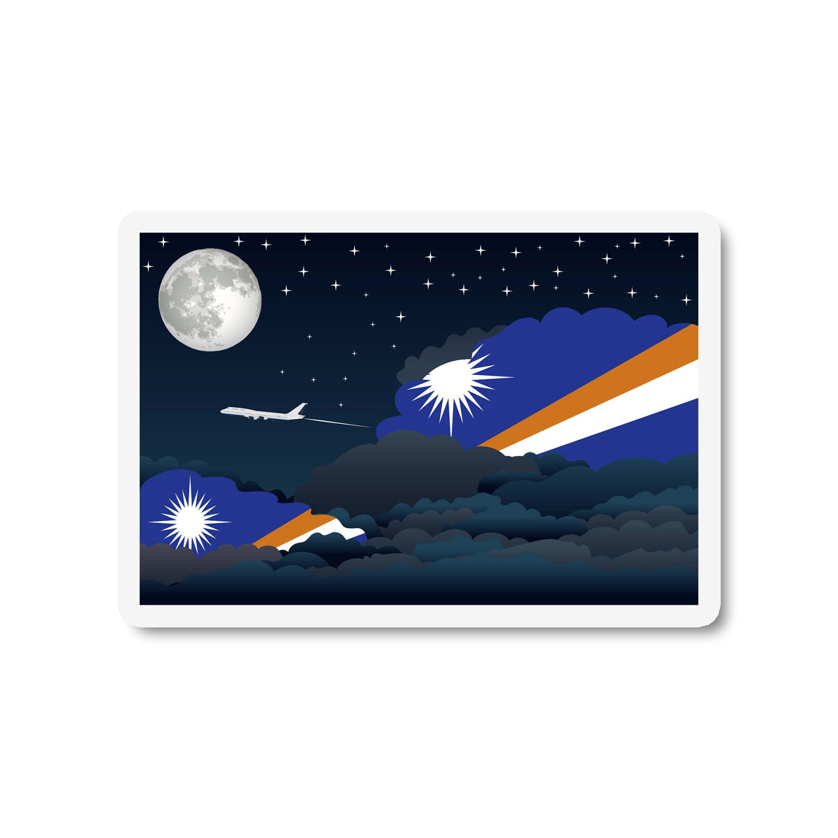 Marshall Islands Night Clouds Magnet