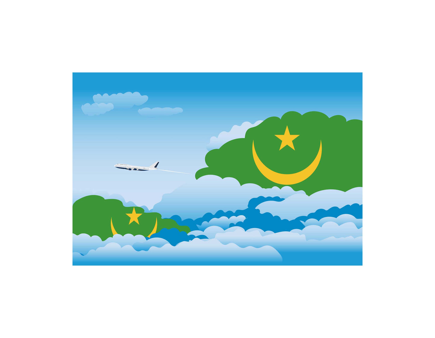 Mauritania Day Clouds Blanket Throw