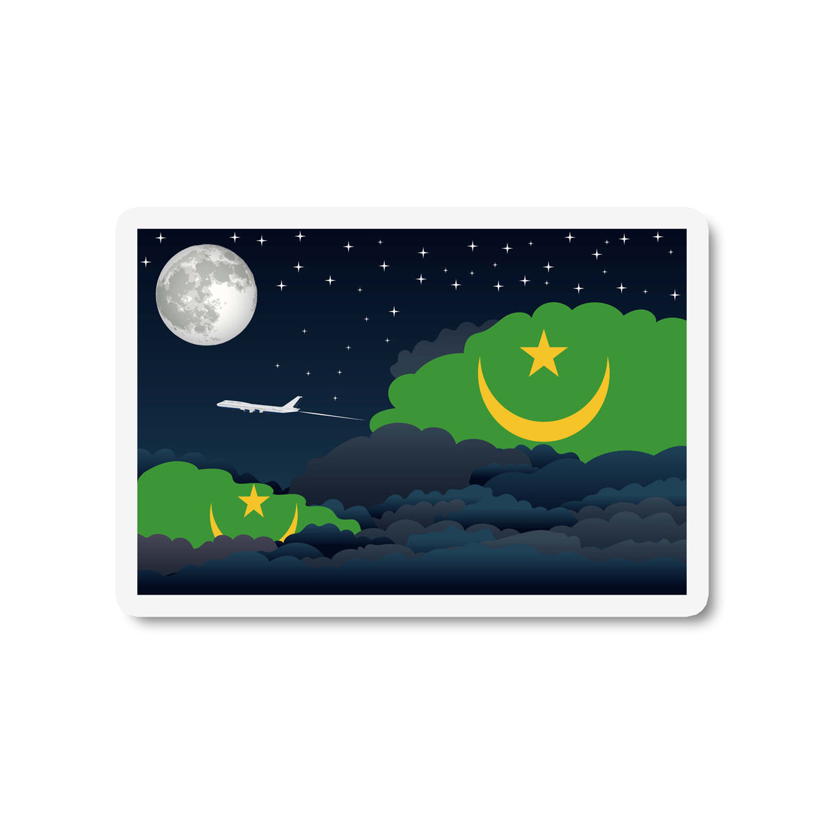 Mauritania Night Clouds Magnet