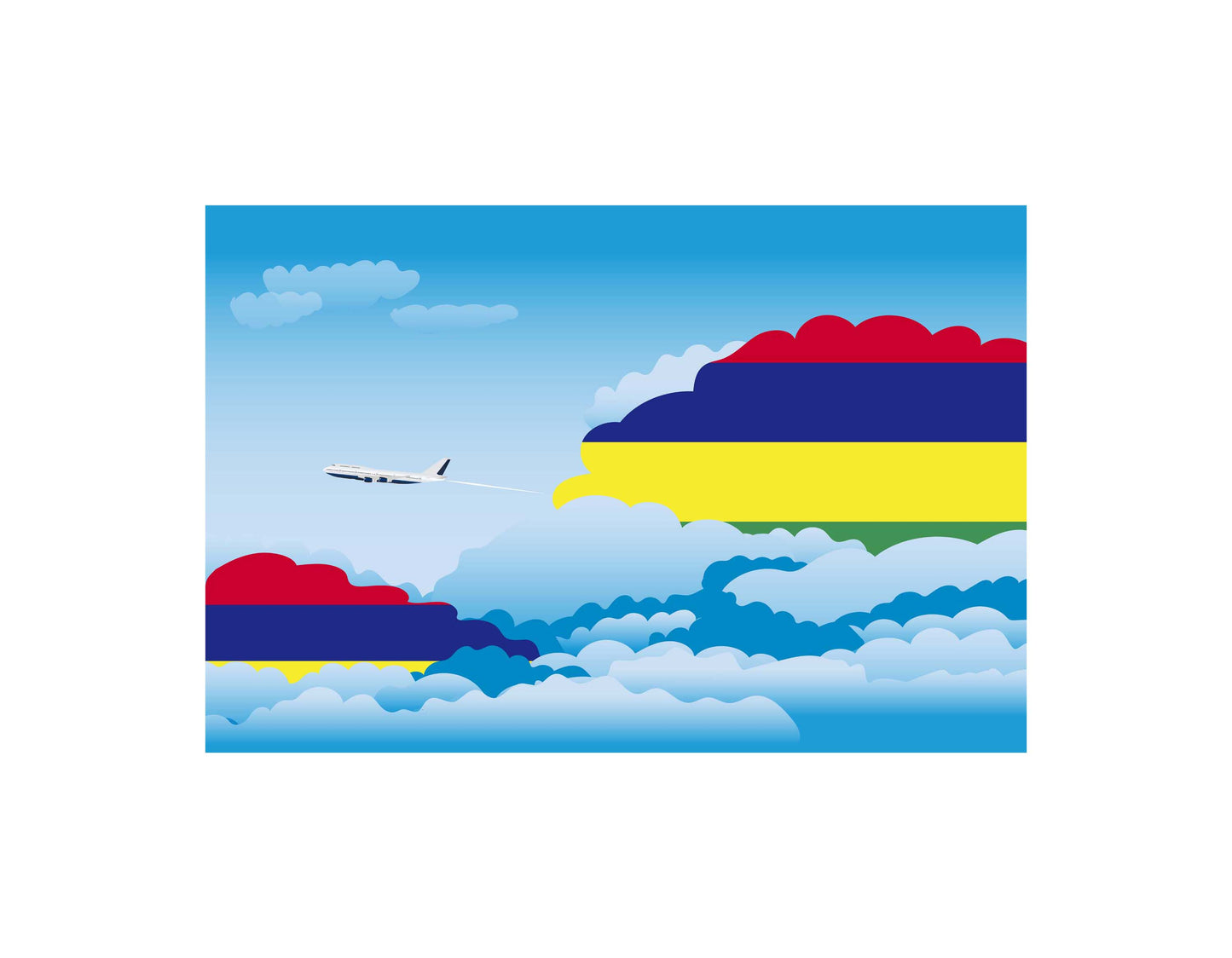 Mauritius Day Clouds Blanket Throw