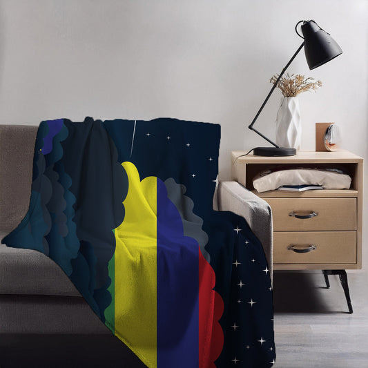 Mauritius Night Clouds Blankets & Throws | Premium Soft Blankets | City Posters Plus