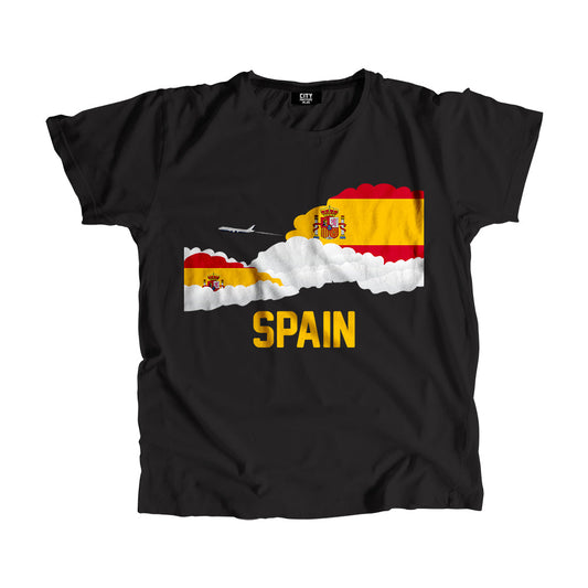 Spain Flags Clouds Men Unisex T-Shirt