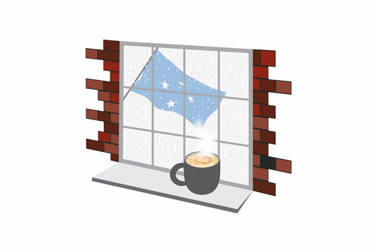 Micronesia Federated States Coffee Rain Window Fridge Magnet