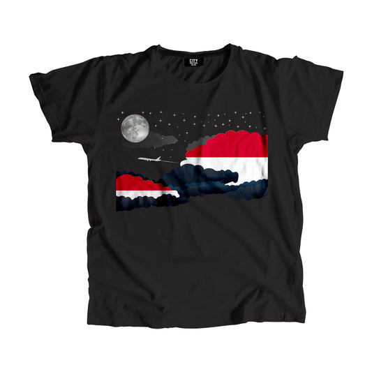 Monaco Night Clouds Men Unisex T-Shirt