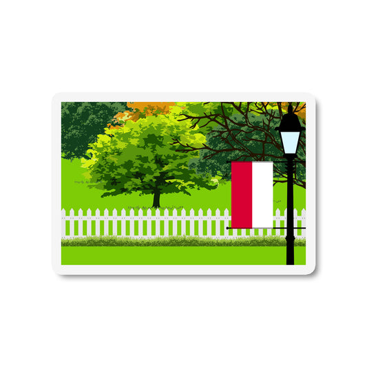 Monaco Trees and Street Lamp Sticker