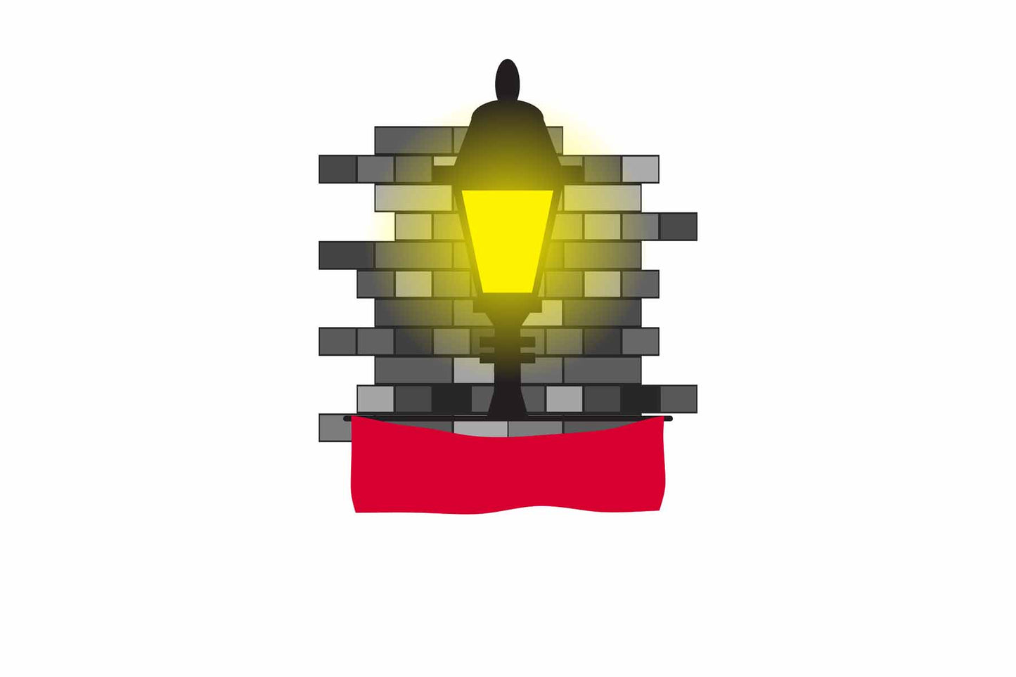 Monaco Street Lamp Bricks Fridge Magnet