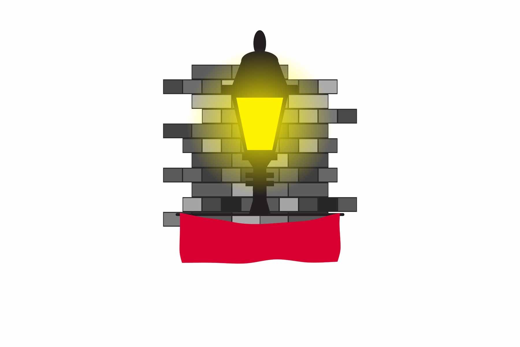 Monaco Street Lamp Bricks Fridge Magnet