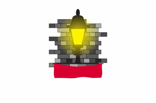 Monaco Street Lamp Bricks Fridge Magnet