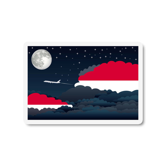 Monaco Night Clouds Fridge Magnet