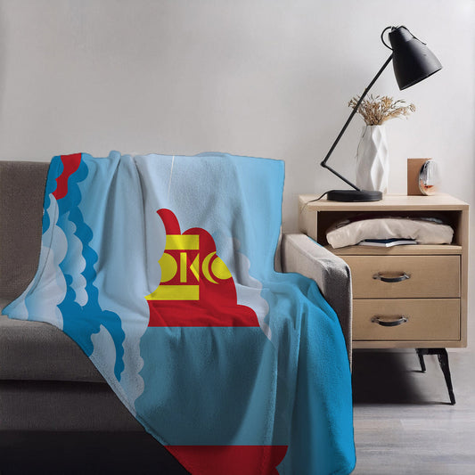 Mongolia Day Clouds Blankets & Throws | Soft Premium Blankets | City Posters Plus