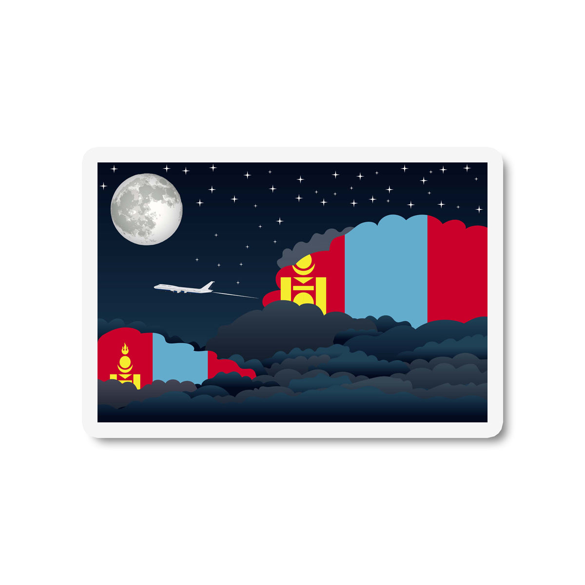 Mongolia Night Clouds Magnet