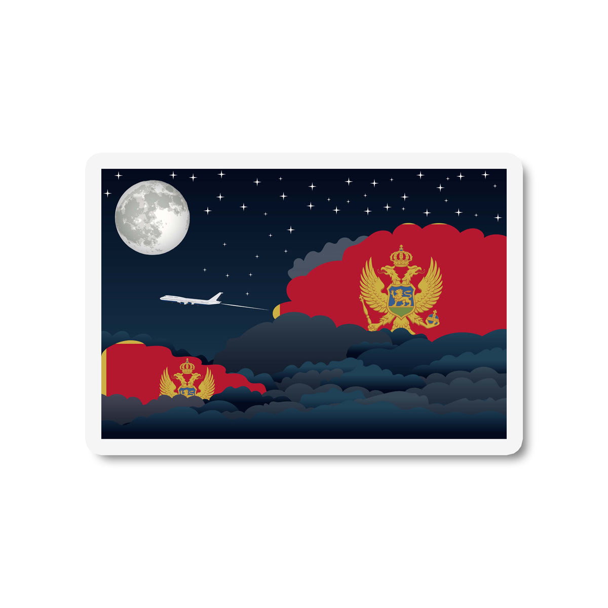 Montenegro Night Clouds Fridge Magnet