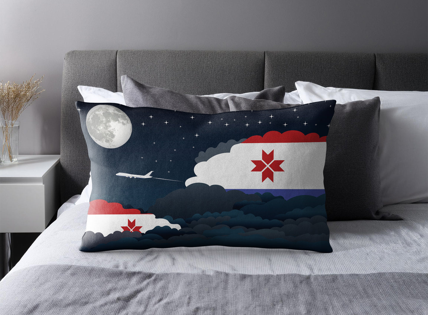 Mordovia Night Clouds Pillow Case and Pillow Throw