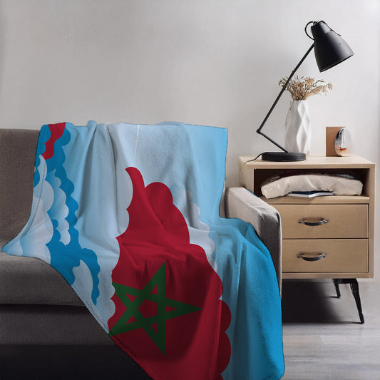 Morocco Day Clouds Blankets & Throws | Soft Premium Blankets | City Posters Plus