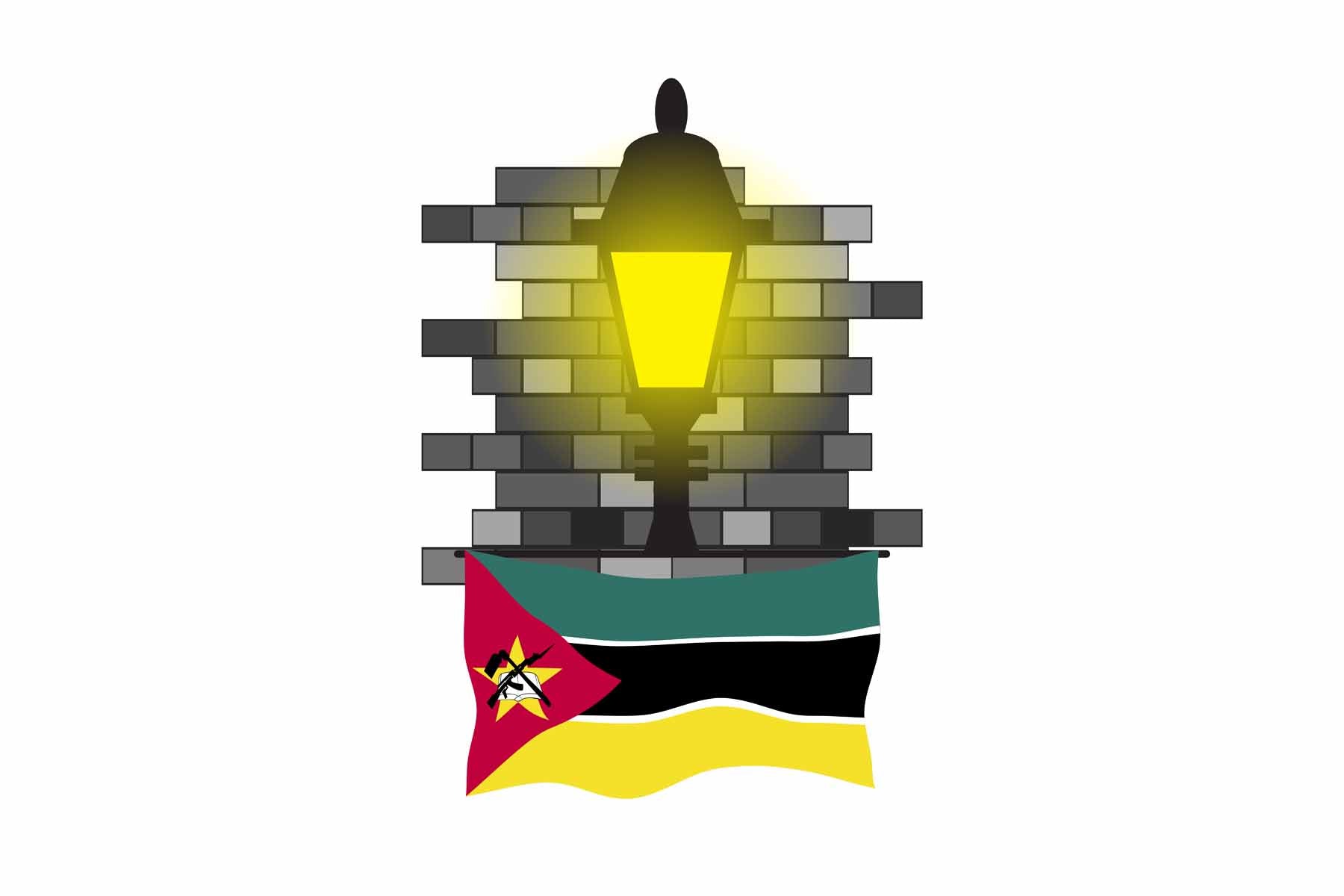 Mozambique Street Lamp Bricks Fridge Magnet