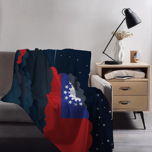 Myanmar Burma Night Clouds Blankets & Throws | Premium Soft Blankets | City Posters Plus