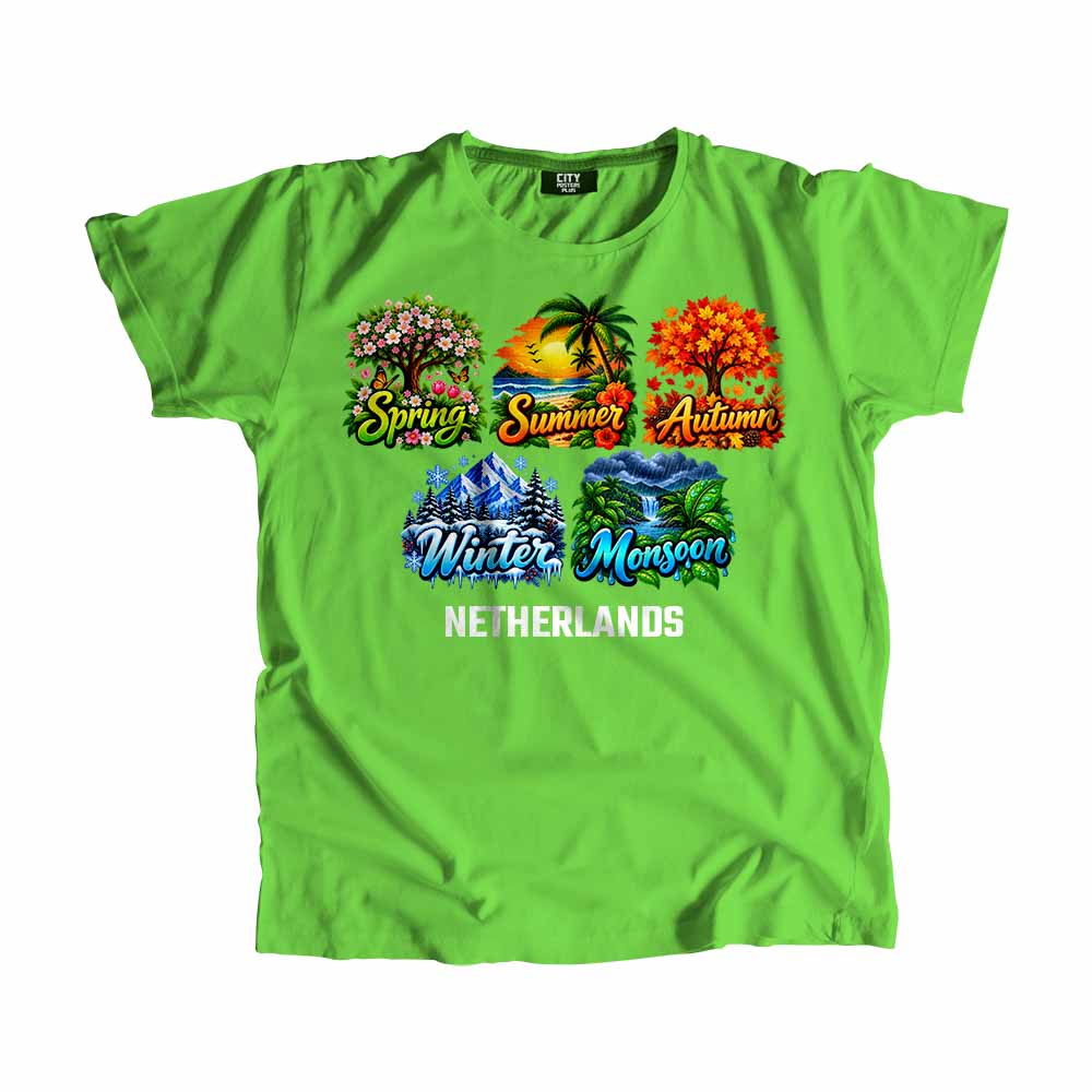 NETHERLANDS Seasons Seasons Unisex T-Shirt | City Posters Plus