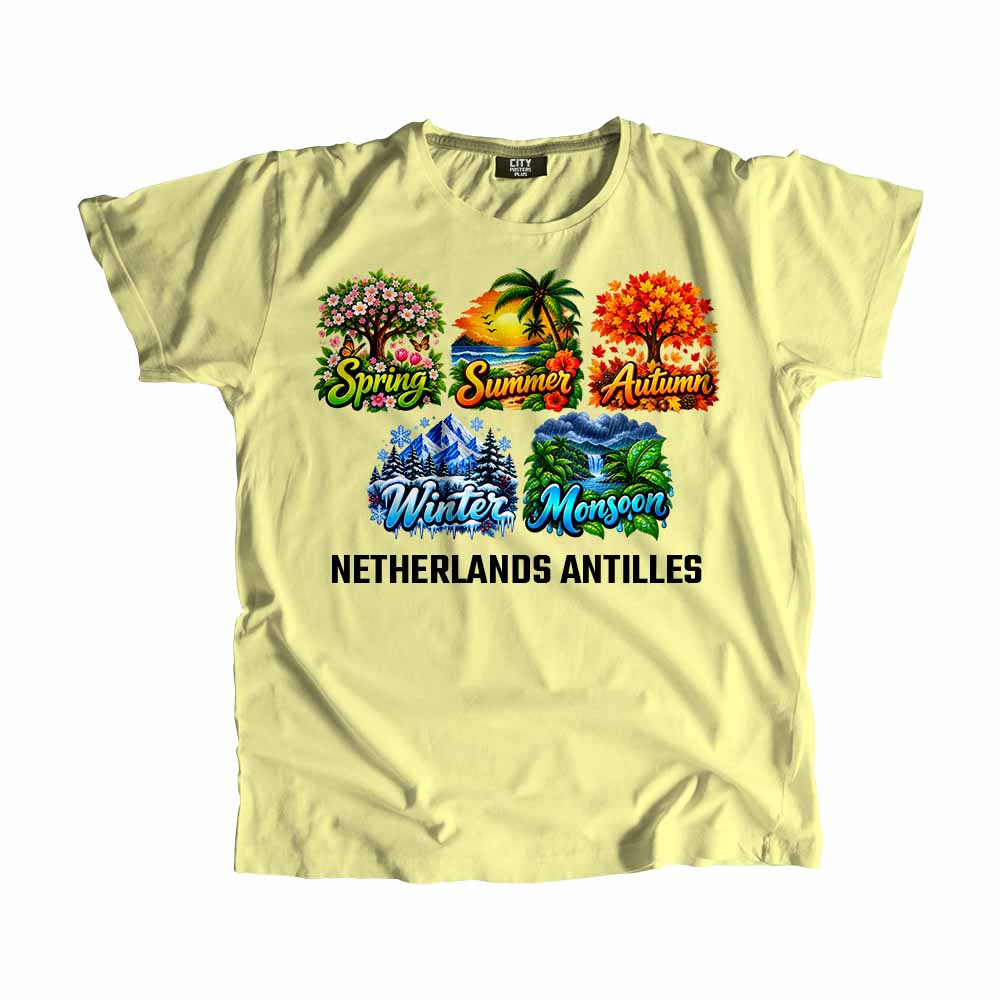 NETHERLANDS ANTILLES Seasons Seasons Unisex T-Shirt | City Posters Plus