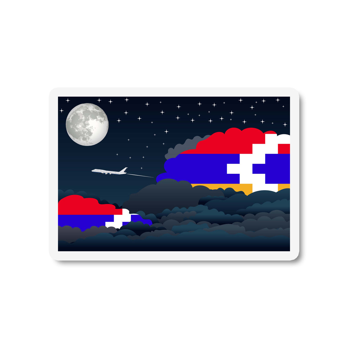 Nagorno Karabakh Republic Night Clouds Magnet