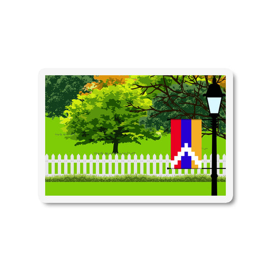 Nagorno Karabakh Republic Trees and Street Lamp Sticker