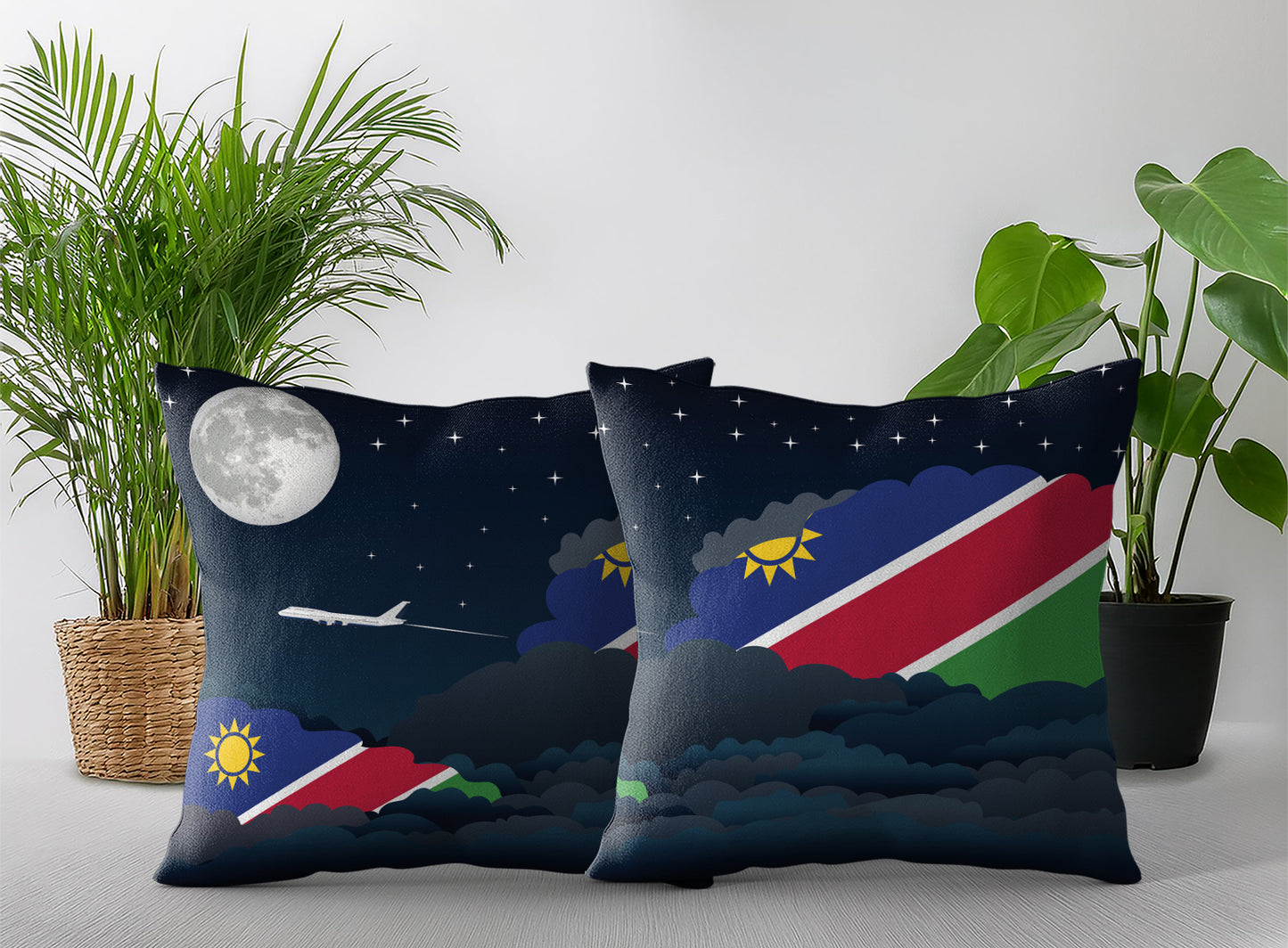 Namibia Night Clouds Pillow Case and Pillow Throw