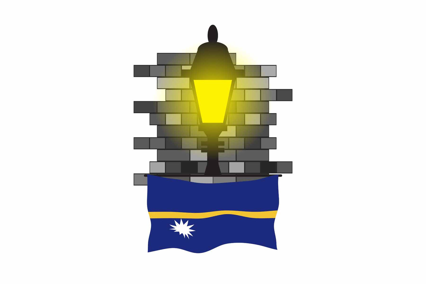 Nauru Street Lamp Bricks Magnet